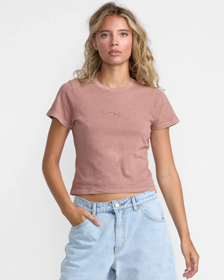RVCA Women's Forever Short Sleeve T-Shirt - Acid Brown