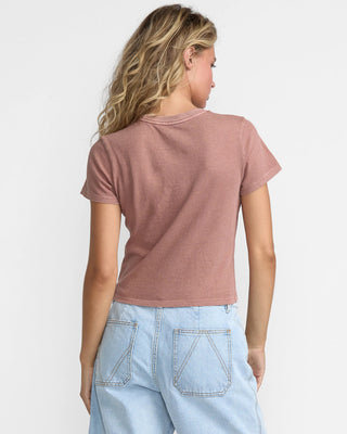 RVCA Women's Forever Short Sleeve T-Shirt - Acid Brown