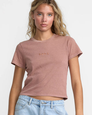 RVCA Women's Forever Short Sleeve T-Shirt - Acid Brown