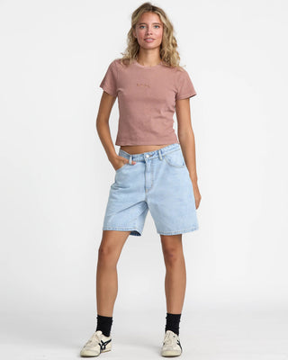 RVCA Women's Forever Short Sleeve T-Shirt - Acid Brown