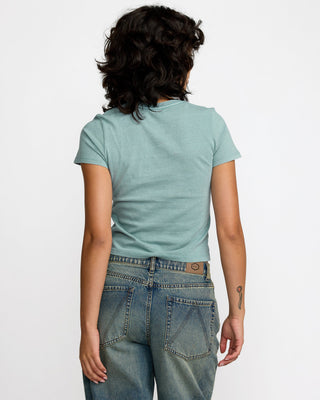 RVCA Women's Forever Short Sleeve T-Shirt - Blue Haze