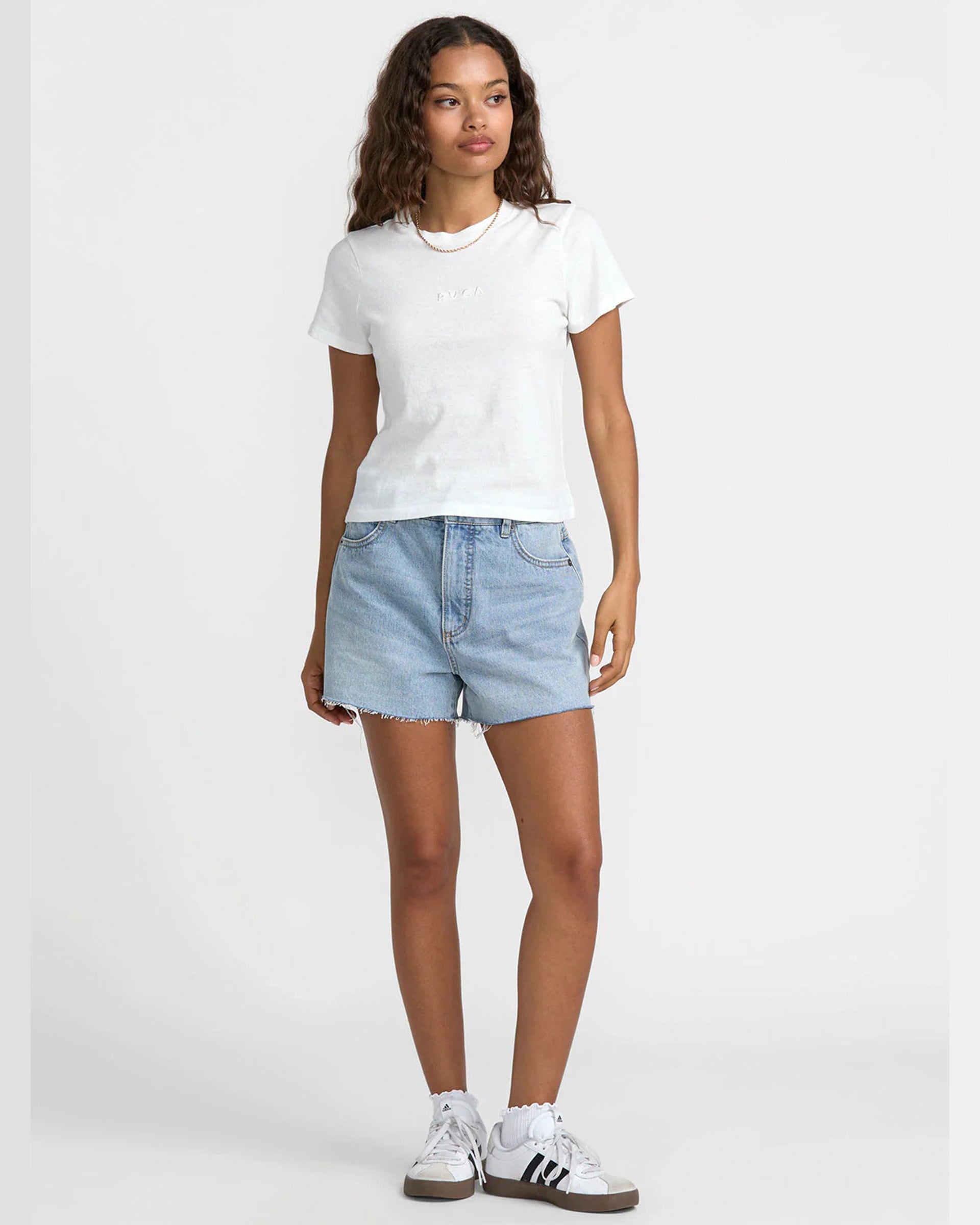 RVCA Women's Forever Short Sleeve T-Shirt - Vintage White