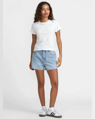 RVCA Women's Forever Short Sleeve T-Shirt - Vintage White