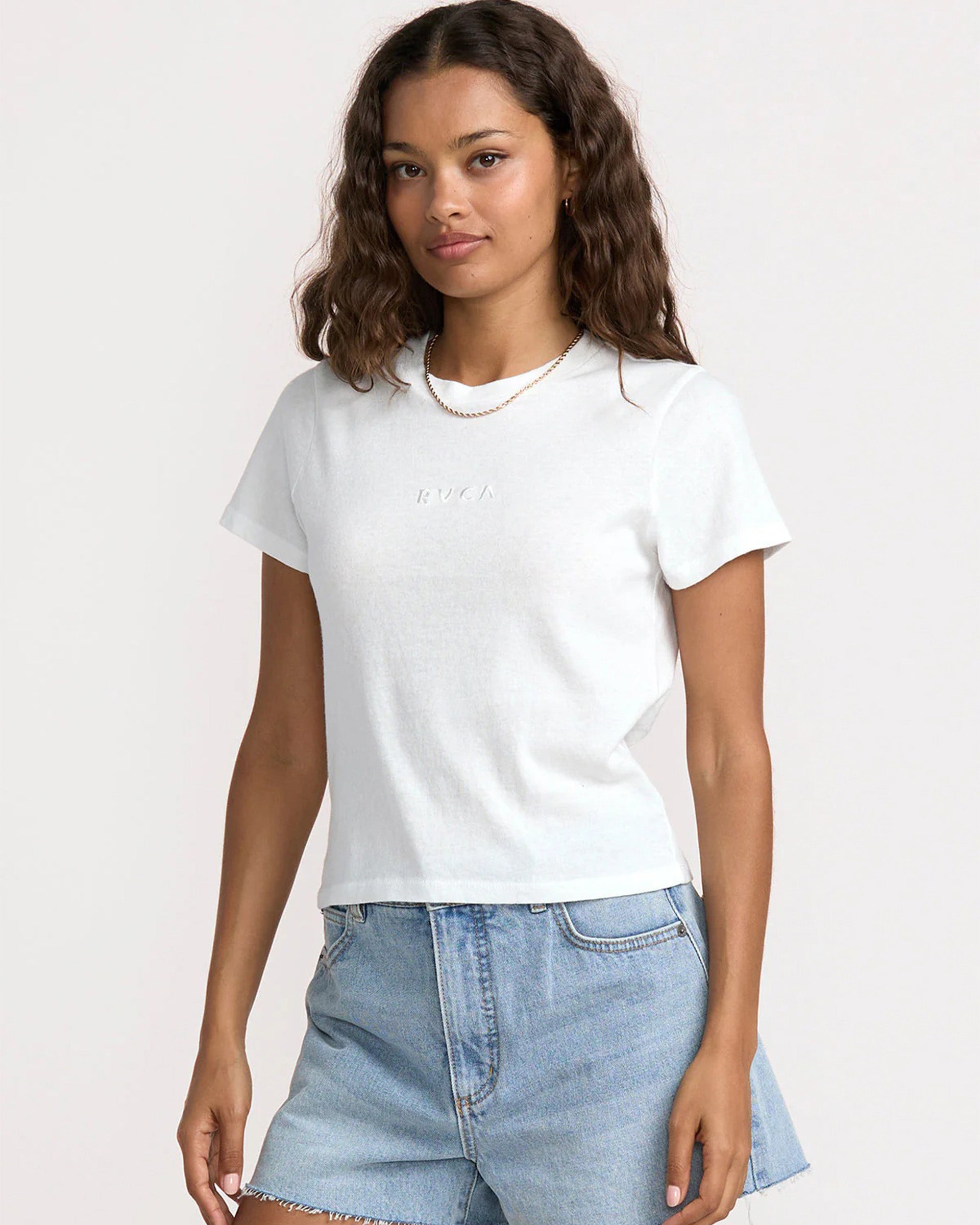 RVCA Women's Forever Short Sleeve T-Shirt - Vintage White
