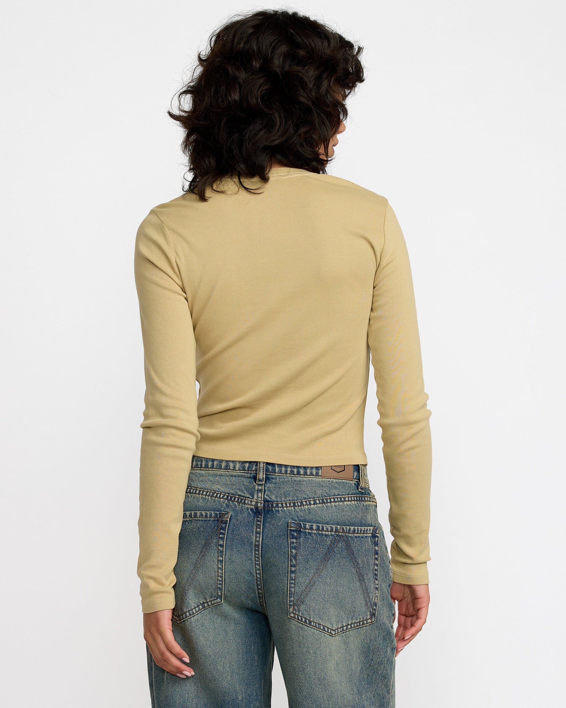 RVCA Women's Fortune Long Sleeve T-Shirt - Olive Grey