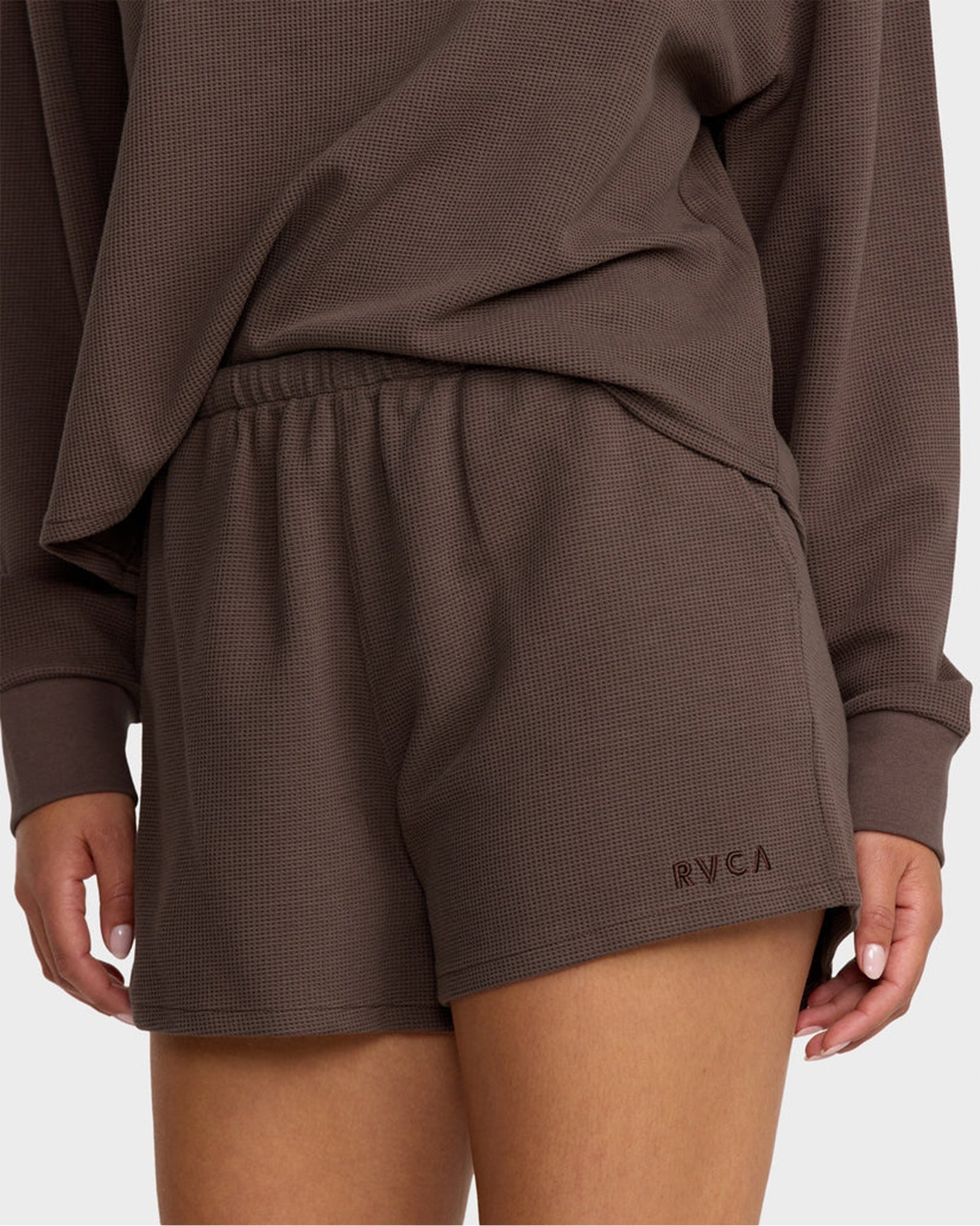 RVCA Women's Glory Waffle Elastic Waist Shorts