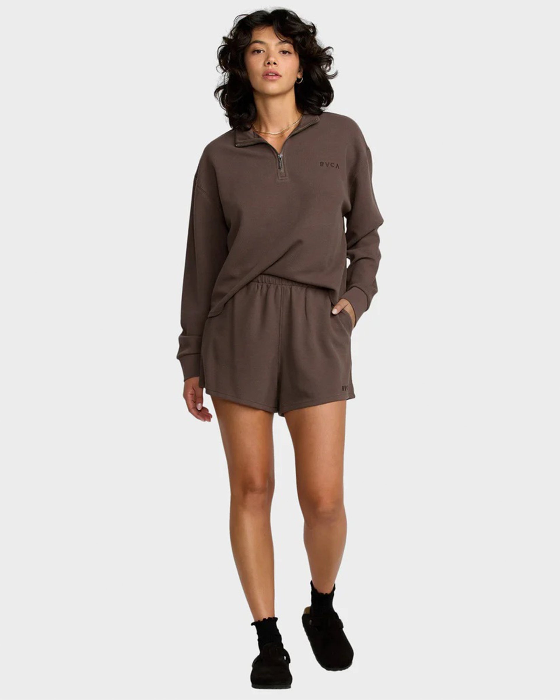 RVCA Women's Glory Waffle Elastic Waist Shorts