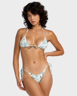 RVCA Women's Good Things Coming Medium French Bikini Bottom - Mist Blue