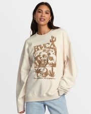 RVCA Women's Hamilton Crewneck Sweatshirt - Latte