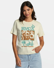 RVCA Women's Hamilton Daily Short Sleeve T-Shirt - Latte