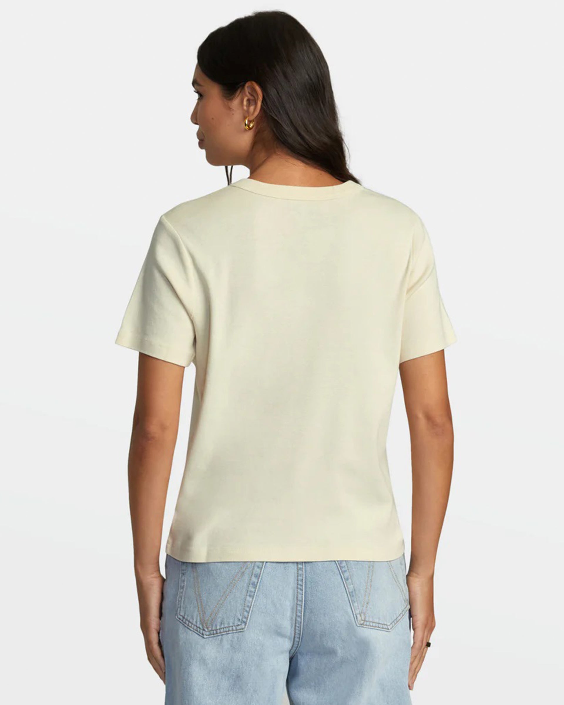 RVCA Women's Hamilton Daily Short Sleeve T-Shirt - Latte