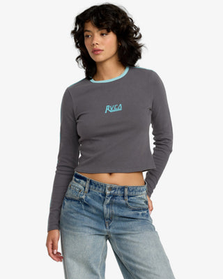 RVCA Women's Hills Long Sleeve T-Shirt - Gravel
