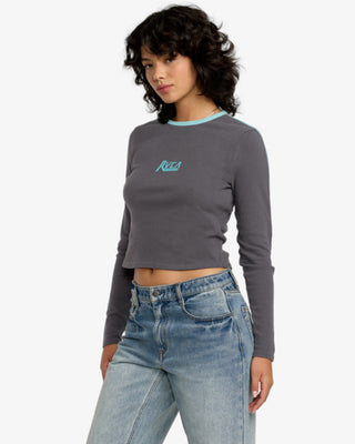 RVCA Women's Hills Long Sleeve T-Shirt - Gravel