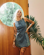 RVCA Women's Jessie Mini Dress - Dusty Blue Wash