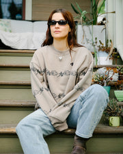 RVCA Women's KSL Boyfriend Crew - Desert Taupe