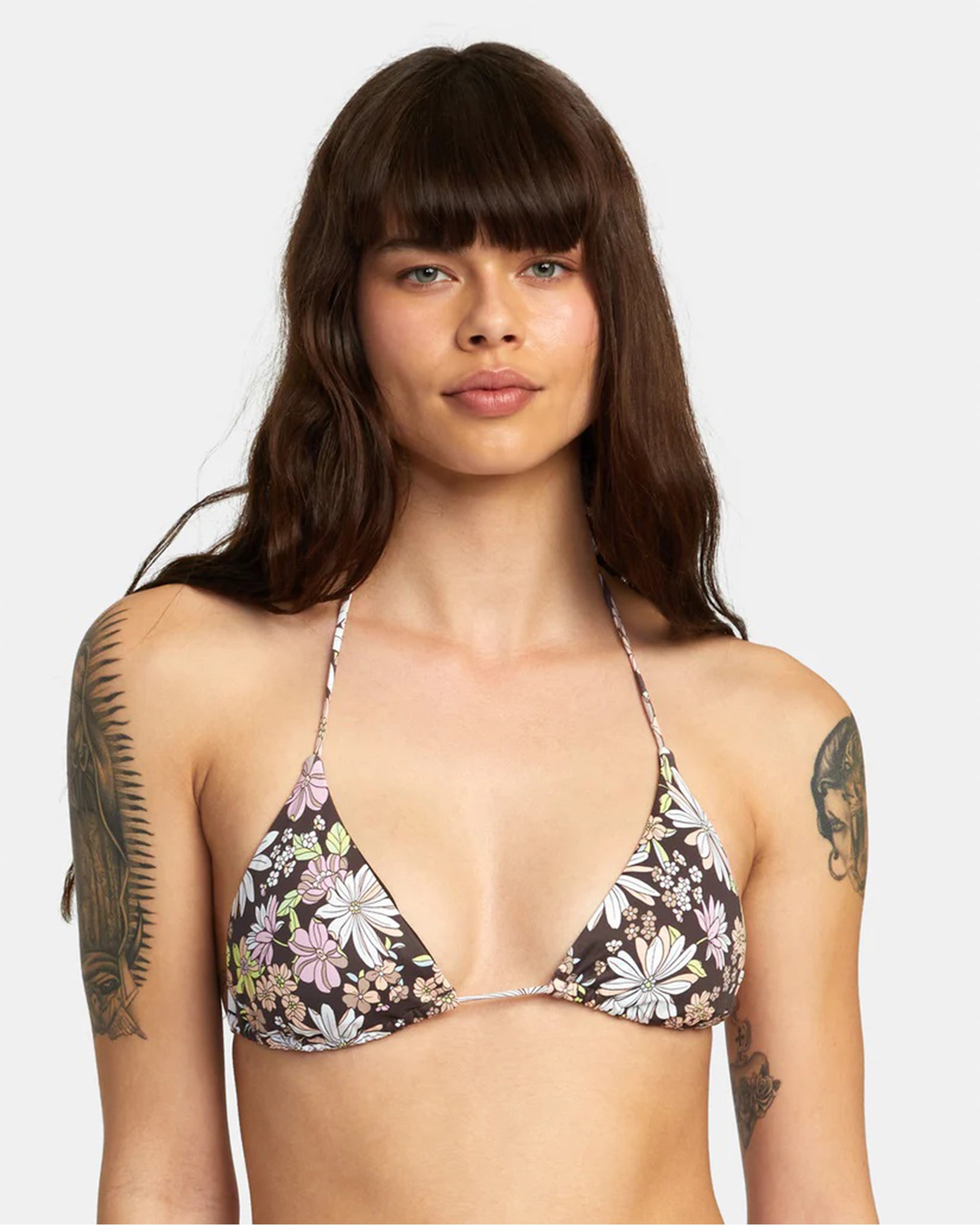 RVCA Women's Lemonade Halter Slide Triangle Bikini Top