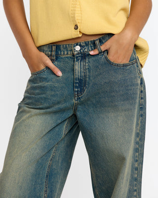 RVCA Women's Loosey Pant - Dusty Blue Wash