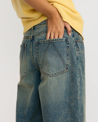 RVCA Women's Loosey Pant - Dusty Blue Wash