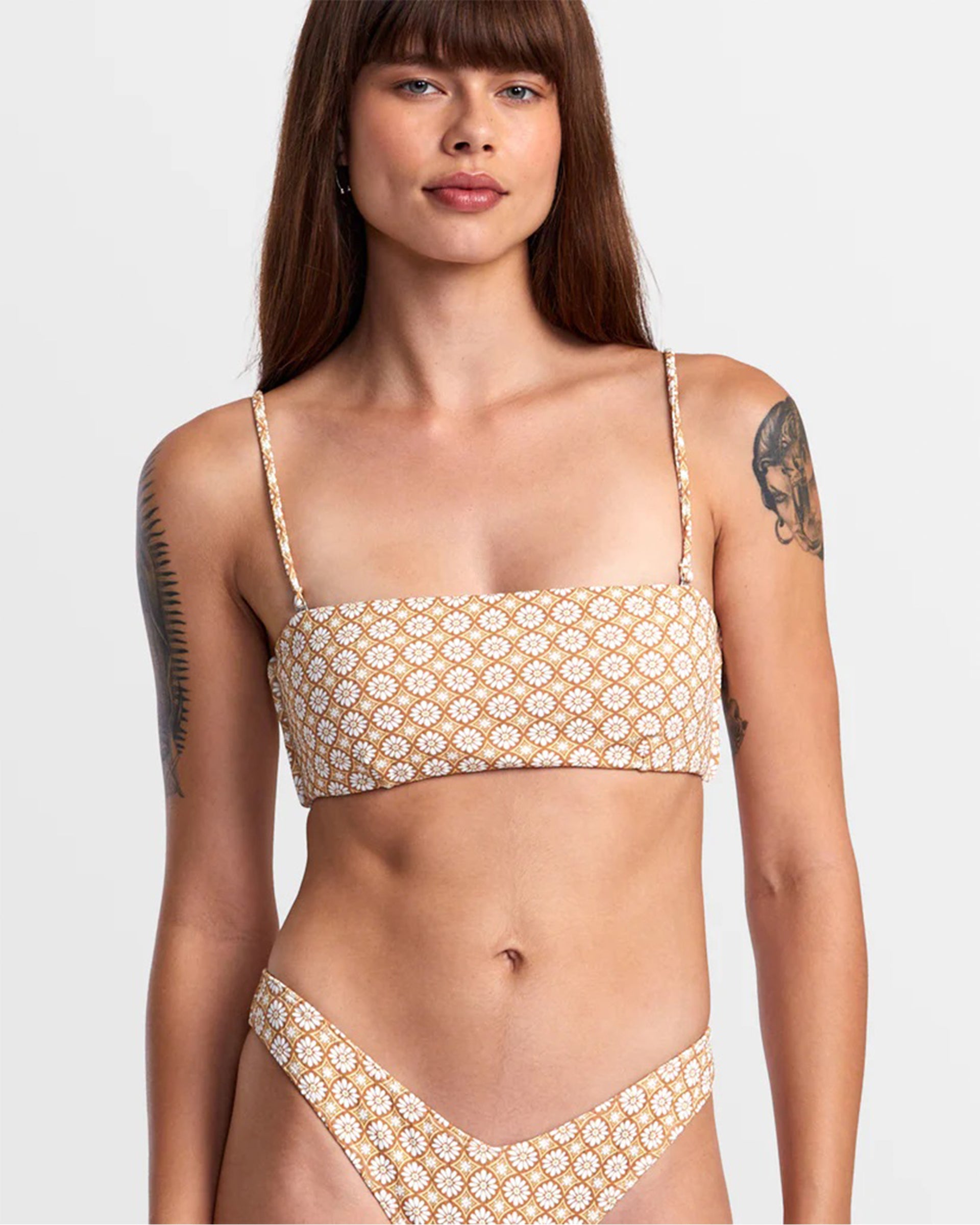 RVCA Women's Lotus Bandeau Bikini Top