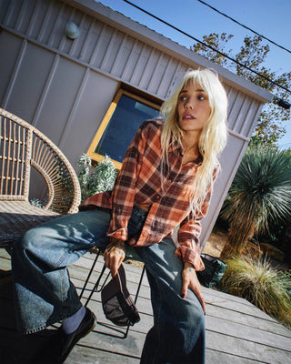 RVCA Women's Mabel Flannel - Pumpkin