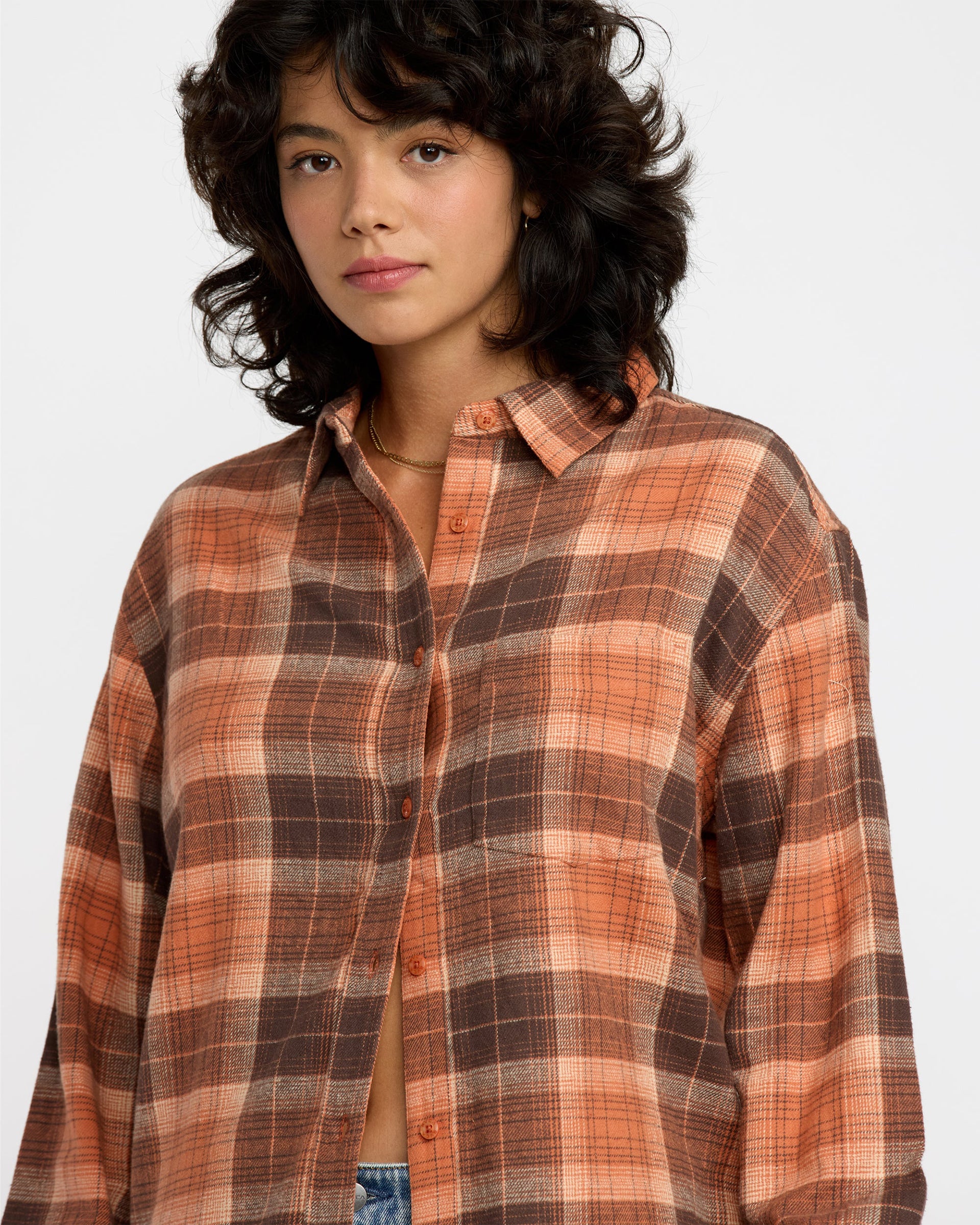 RVCA Women's Mabel Flannel - Pumpkin
