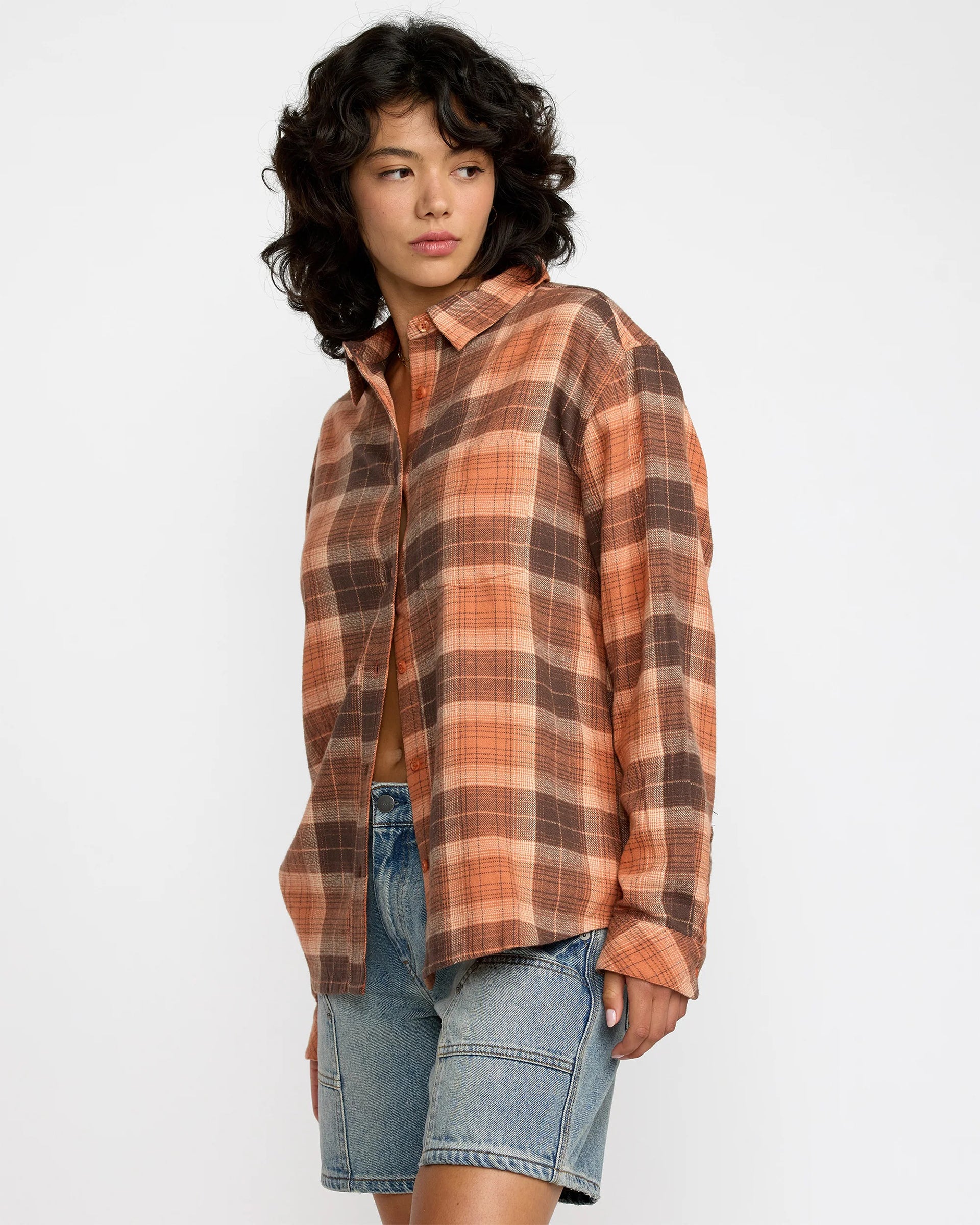 RVCA Women's Mabel Flannel - Pumpkin