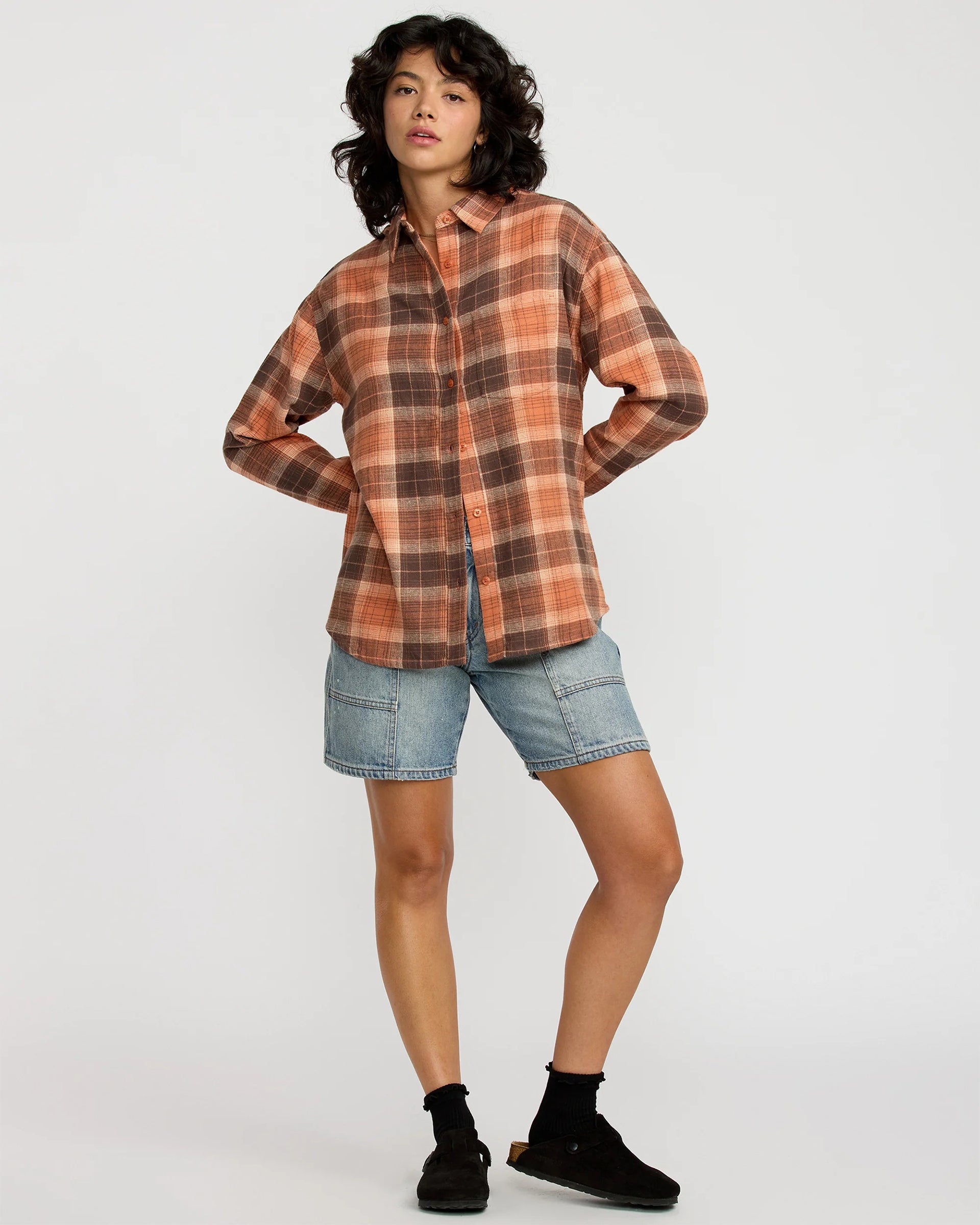 RVCA Women's Mabel Flannel - Pumpkin