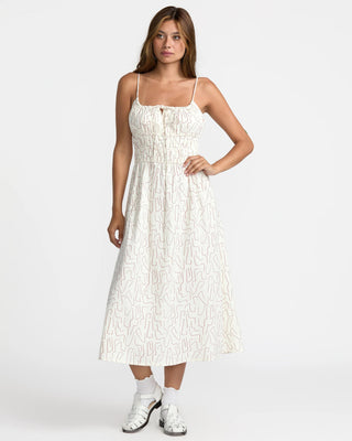 RVCA Women's Maia Midi Dress - Cloud