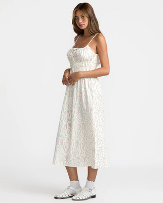 RVCA Women's Maia Midi Dress - Cloud