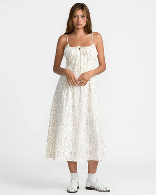 RVCA Women's Maia Midi Dress - Cloud