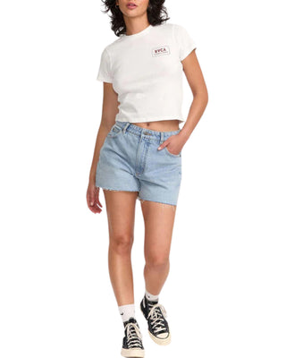 RVCA Women's Pacific Denim Shorts - Bleached Indigo