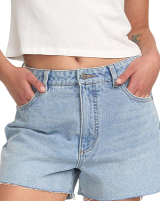 RVCA Women's Pacific Denim Shorts - Bleached Indigo