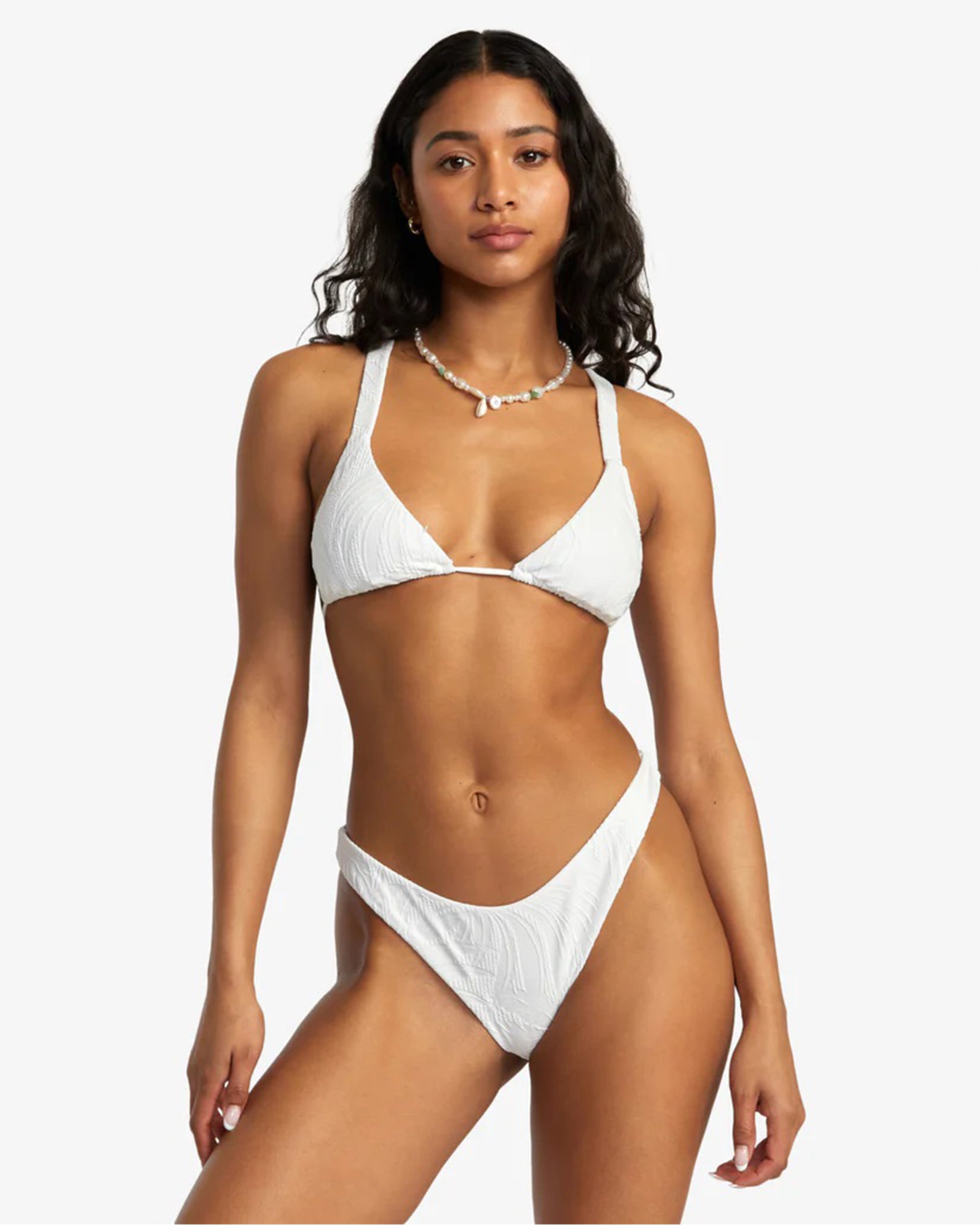 RVCA Women's Palm Grooves Medium French Bikini Bottom