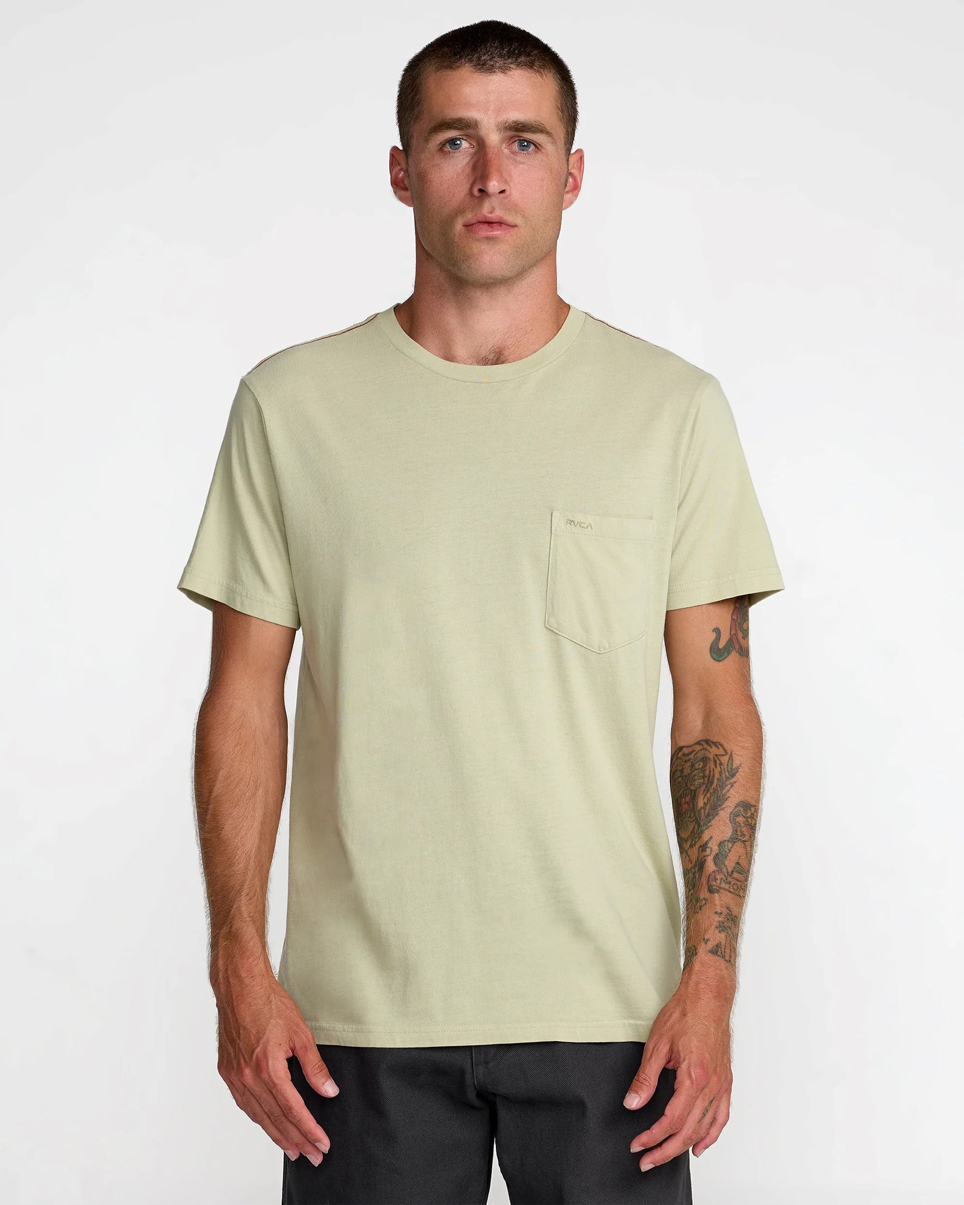RVCA PTC 2 Pigment Short Sleeve T-Shirt - Light Olive