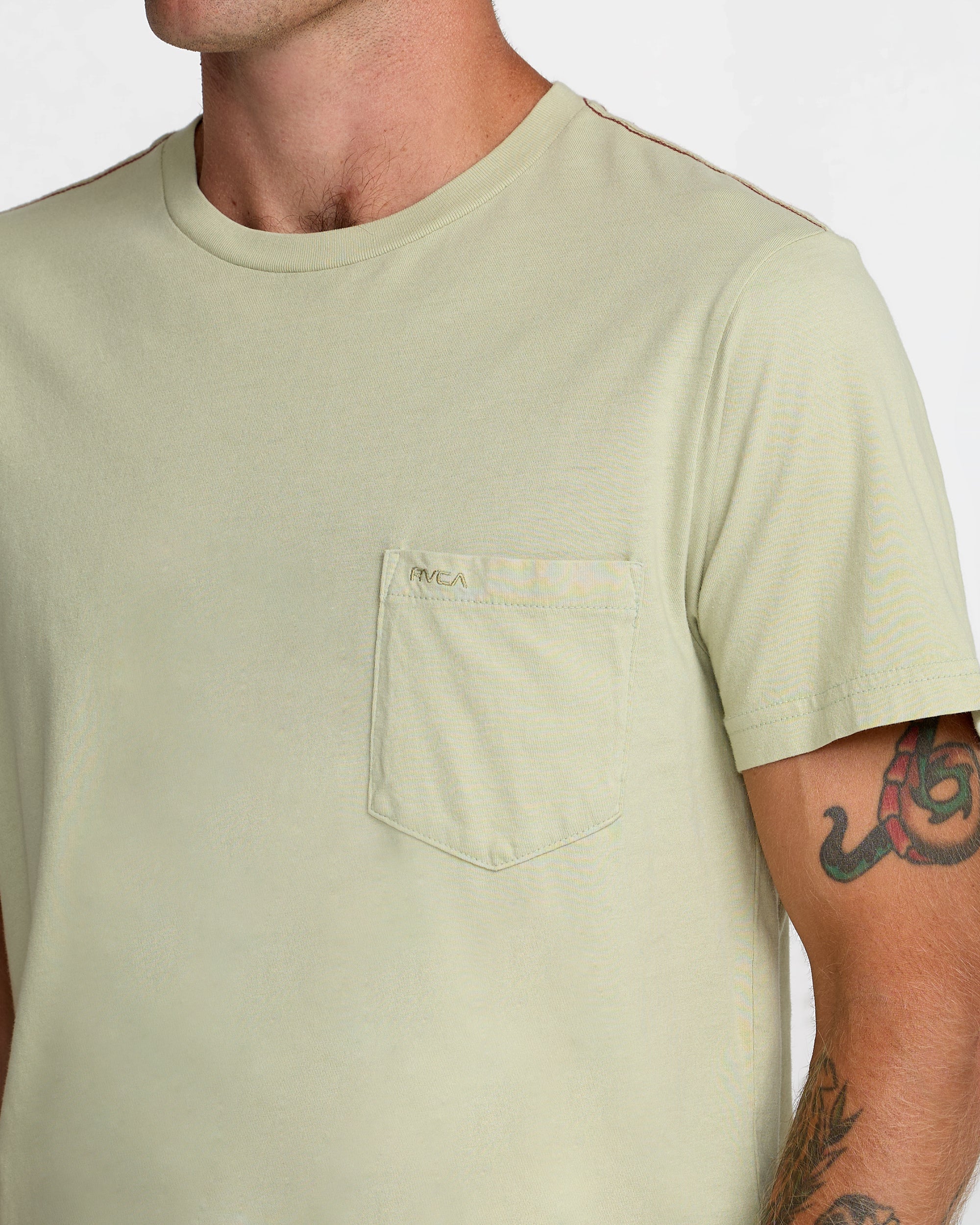 RVCA PTC 2 Pigment Short Sleeve T-Shirt - Light Olive