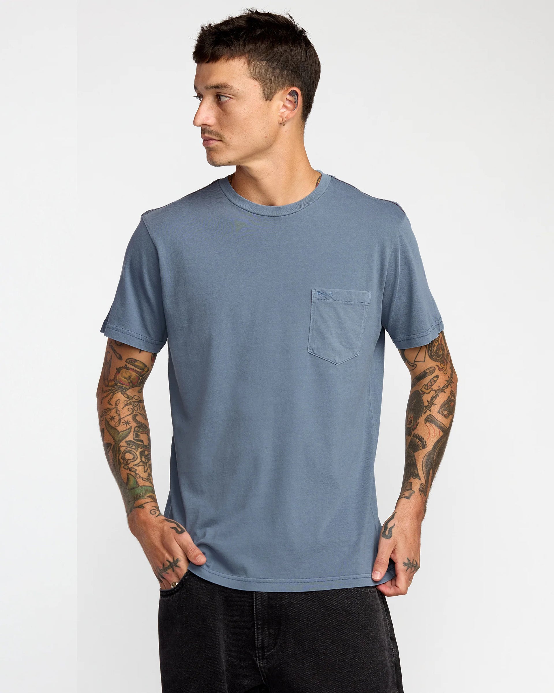 RVCA PTC 2 Pigments Short Sleeve T-Shirt - Vintage Navy
