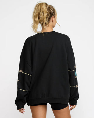 RVCA Women's Puck It Pullover Sweater - Black