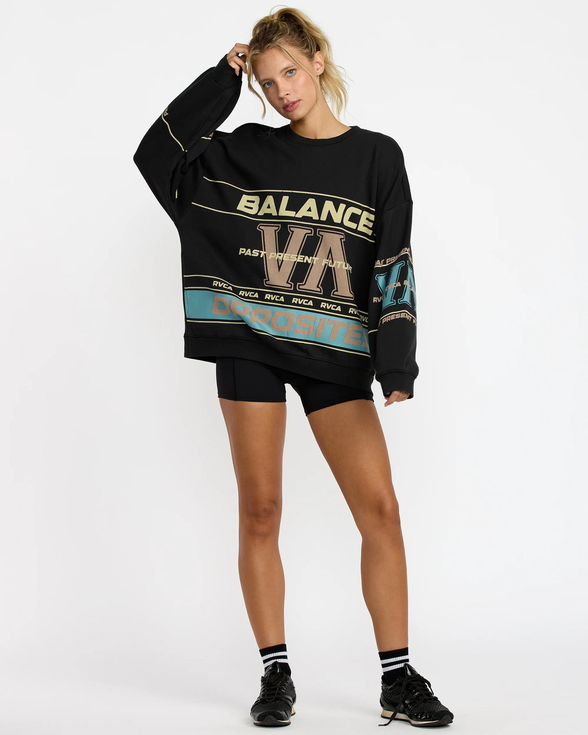 RVCA Women's Puck It Pullover Sweater - Black