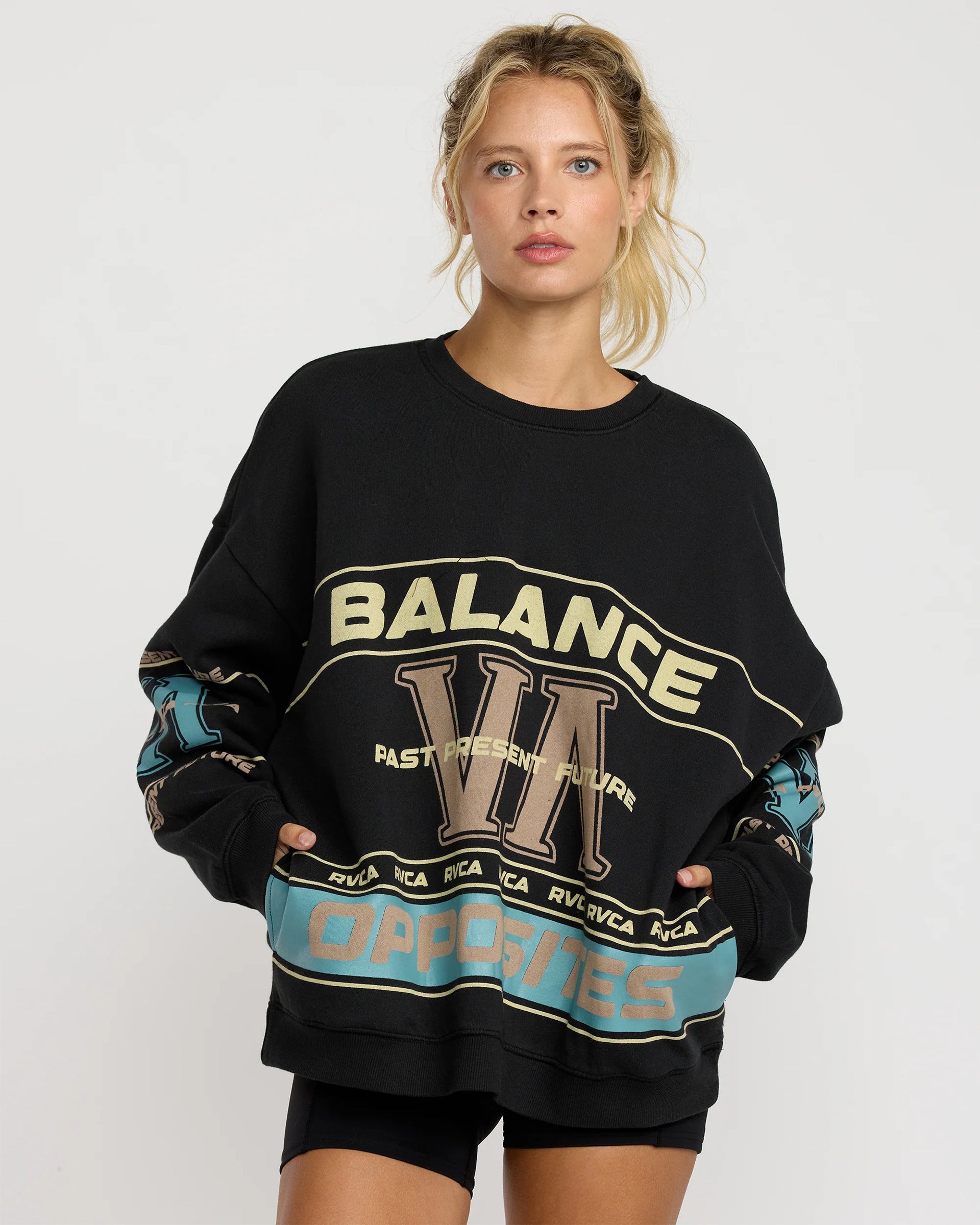 RVCA Women's Puck It Pullover Sweater - Black