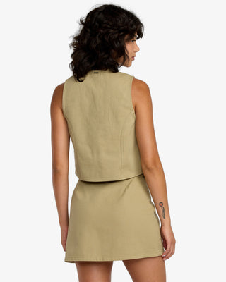 RVCA Women's Rider Utility Vest - Olive Grey