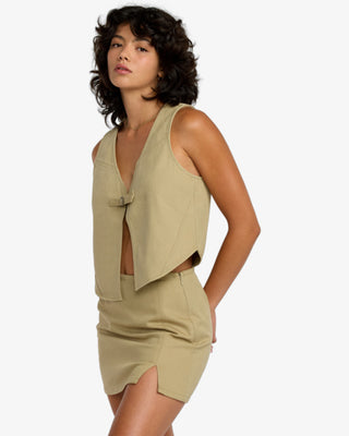 RVCA Women's Rider Utility Vest - Olive Grey