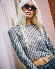 RVCA Women's River Long Sleeve Shirt - Sea Green