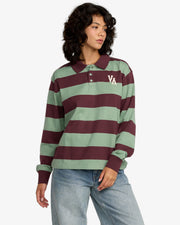 RVCA Women's Rugby Long Sleeve Shirt - Sea Green
