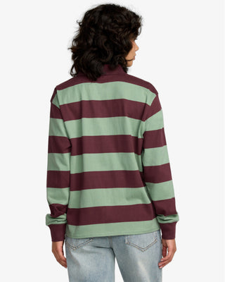 RVCA Women's Rugby Long Sleeve Shirt - Sea Green