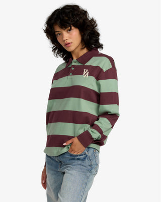 RVCA Women's Rugby Long Sleeve Shirt - Sea Green