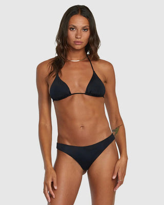 RVCA Women's Solid Halter Triangle Bikini Top - RVCA Black