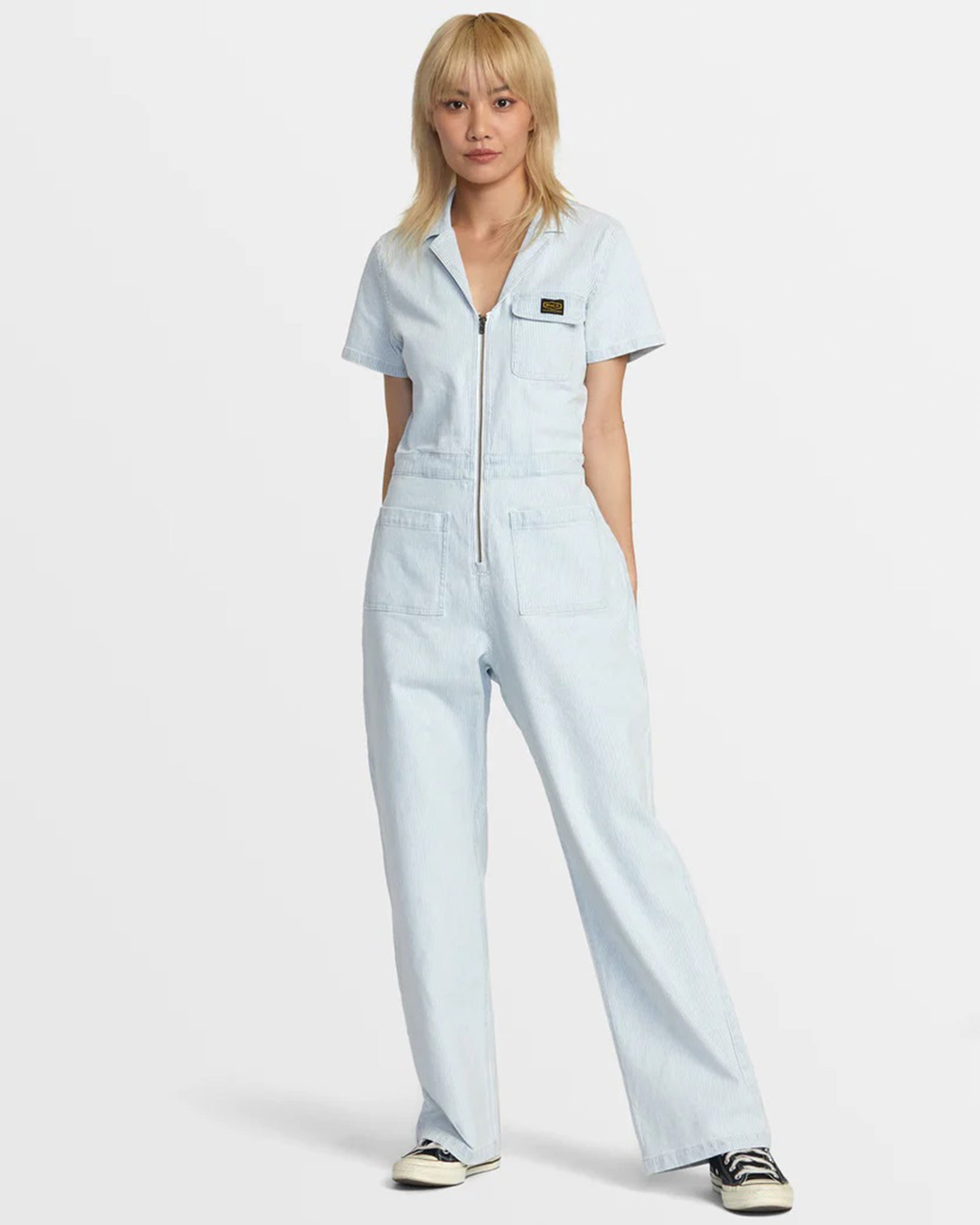 RVCA Women's Spring Shift Workwear Jumpsuit - Hickory Blue