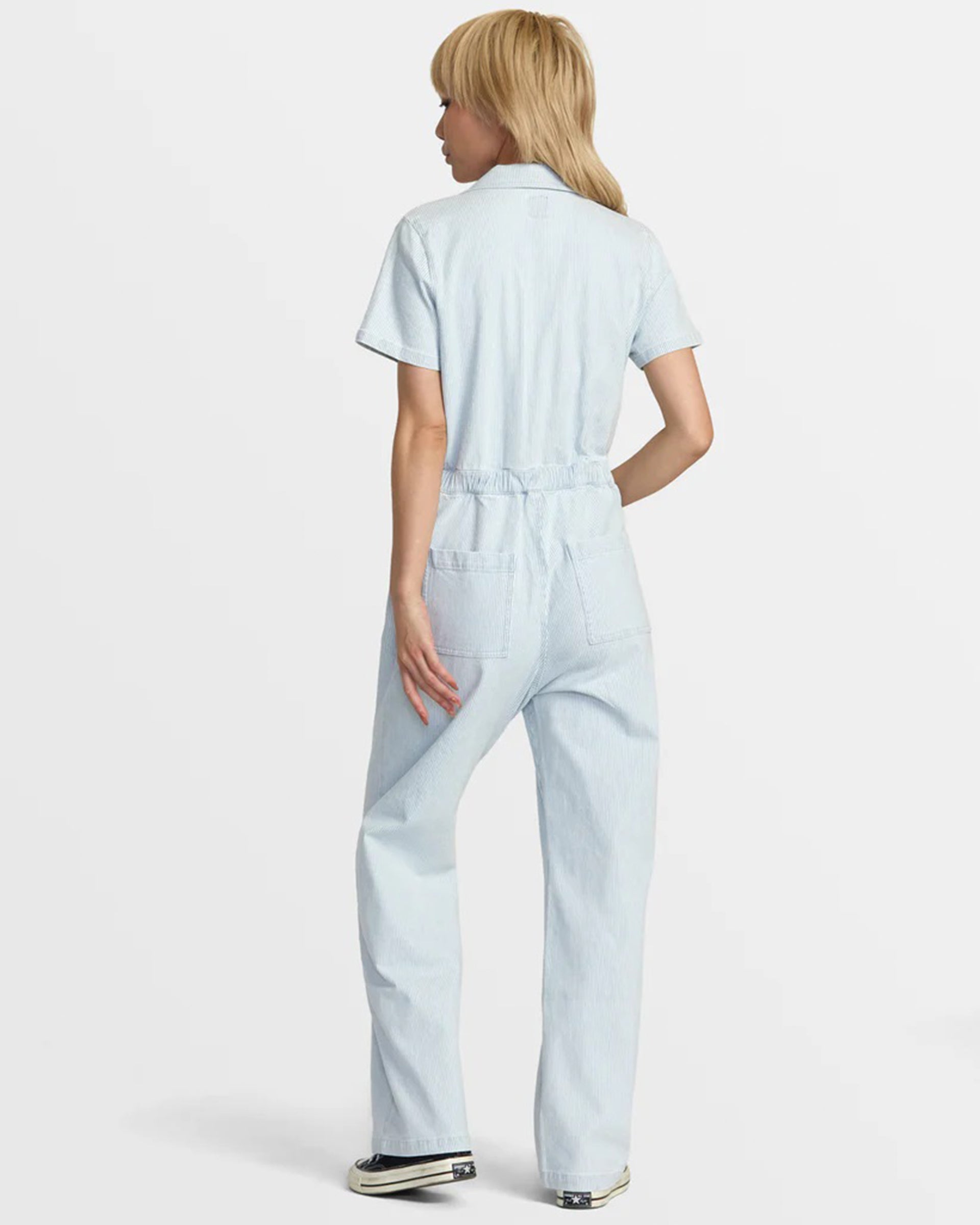 RVCA Women's Spring Shift Workwear Jumpsuit - Hickory Blue