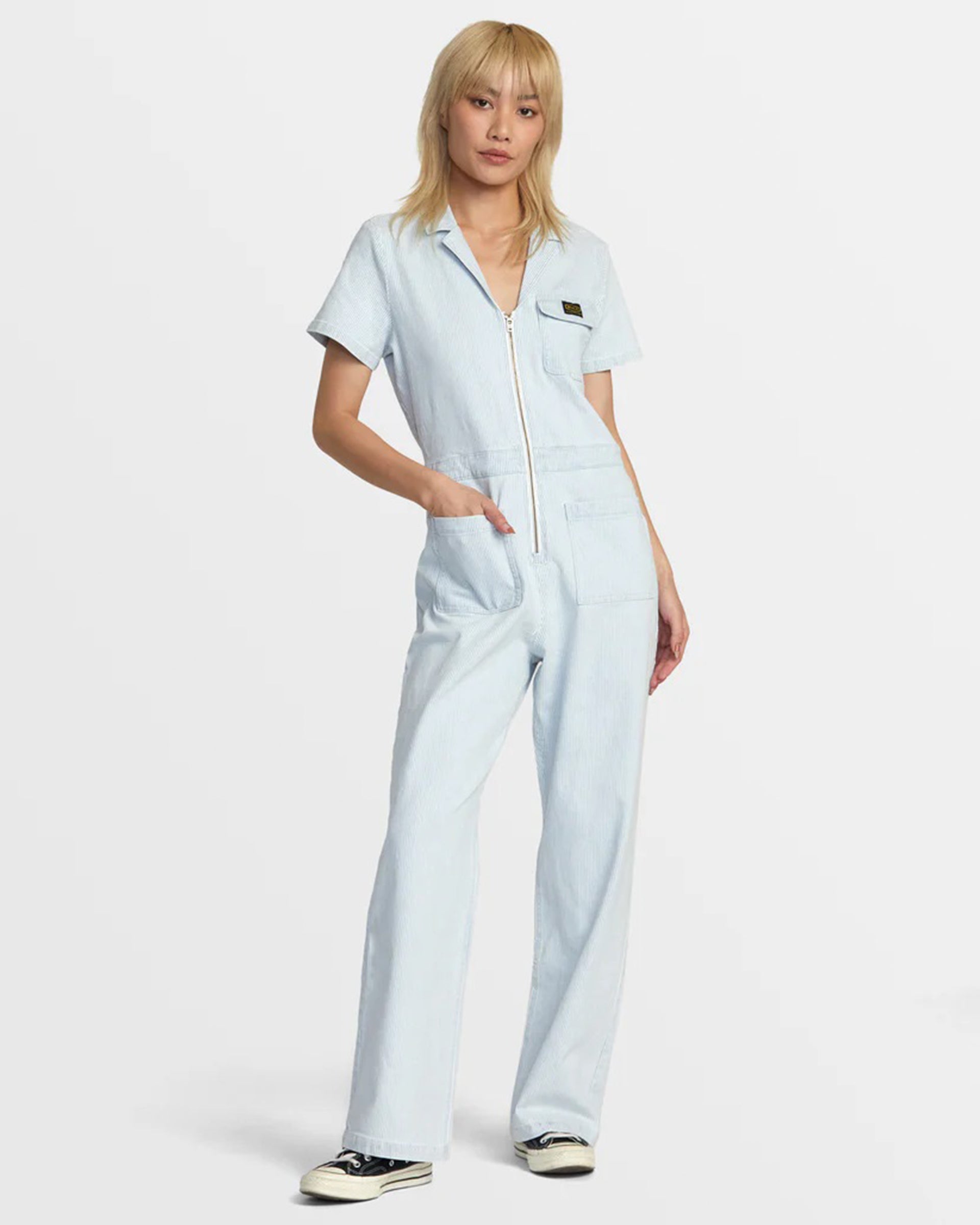 RVCA Women's Spring Shift Workwear Jumpsuit - Hickory Blue