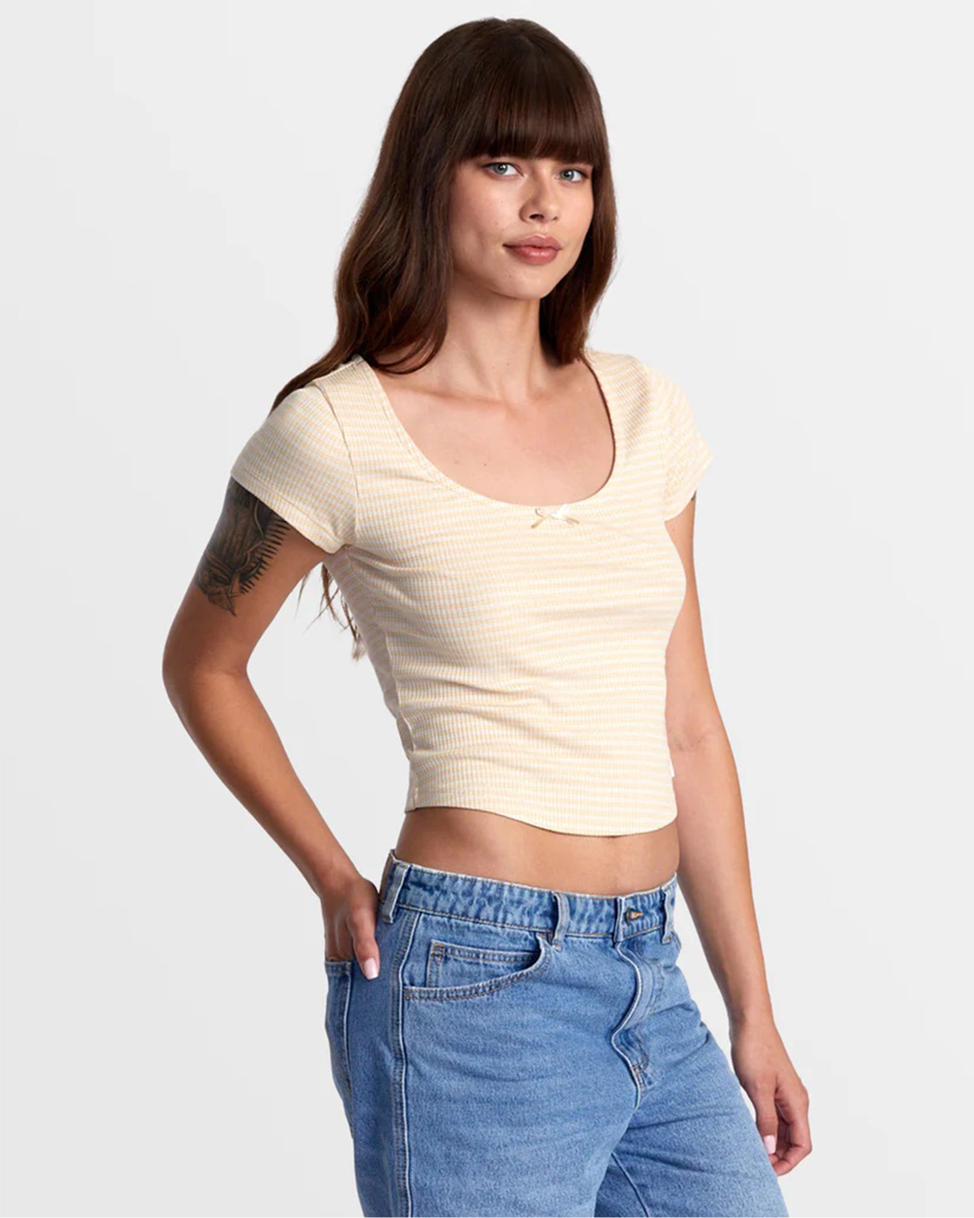 RVCA Women's Sweet Wide Rib T-Shirt